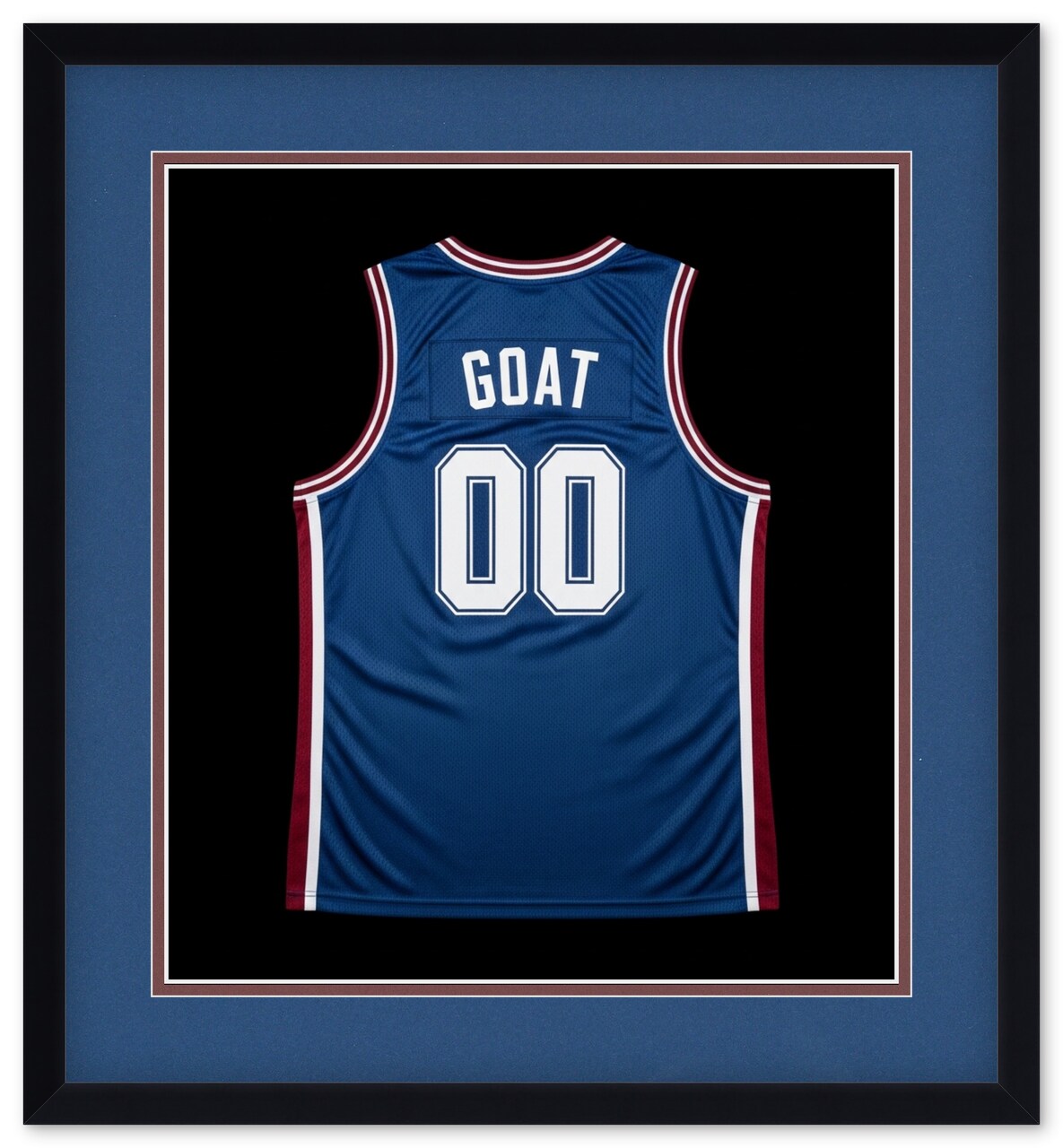 CustomPictureFrames.com Solid Wood Jersey Shadow Box Frame - Matte Black - Sizes 24x26 - Wall Display With Double Mat Made in the USA